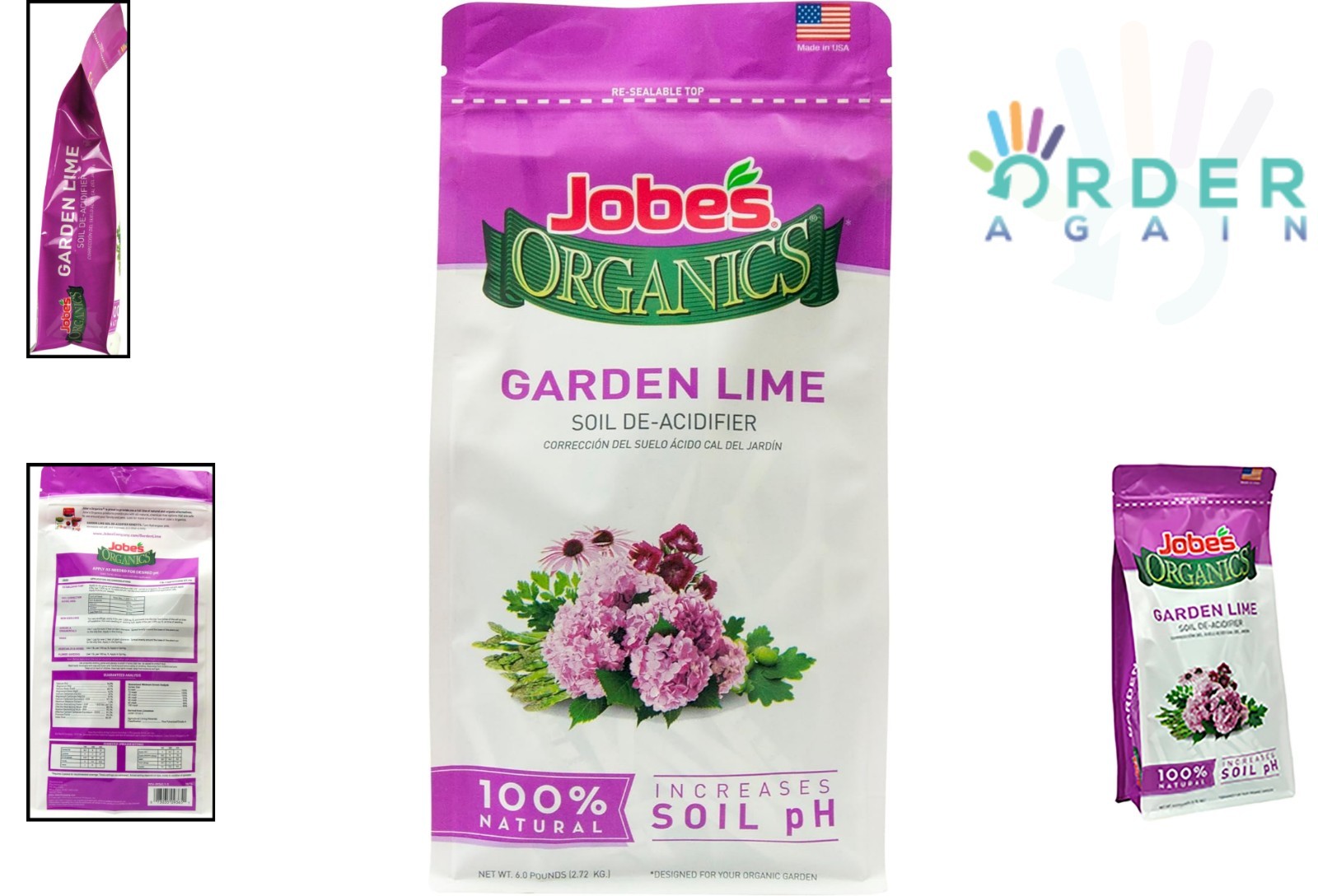 Garden Lime Soil Amendment Granules 6 lbs Organic Fertilizer For Lawn Plants