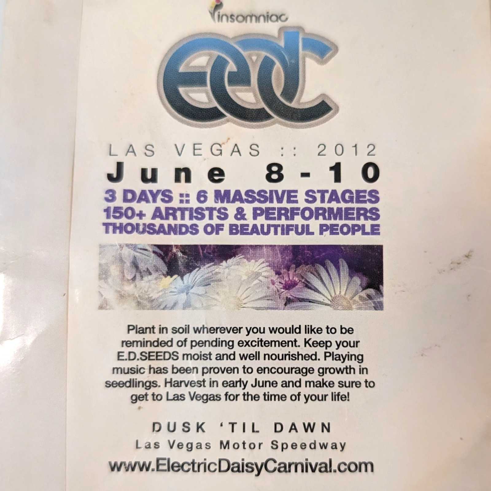EDC Electric Daisy Carvival Seeds Las Vegas 2012, Insomniac, Steve Aoki, Avicii