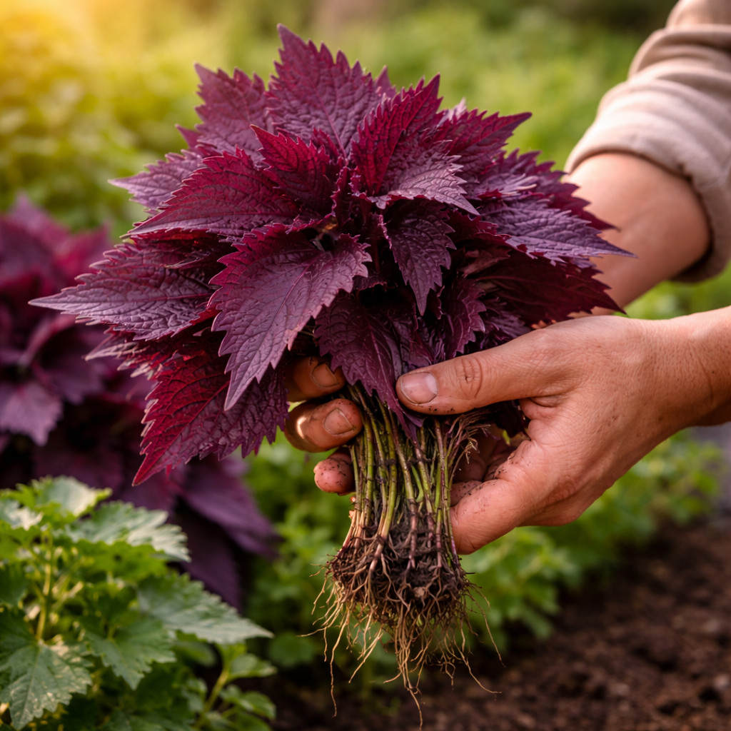 Purple Shiso Herb Seeds (Perilla) Asian Herb for Sushi & Korean Dishes 100 seeds