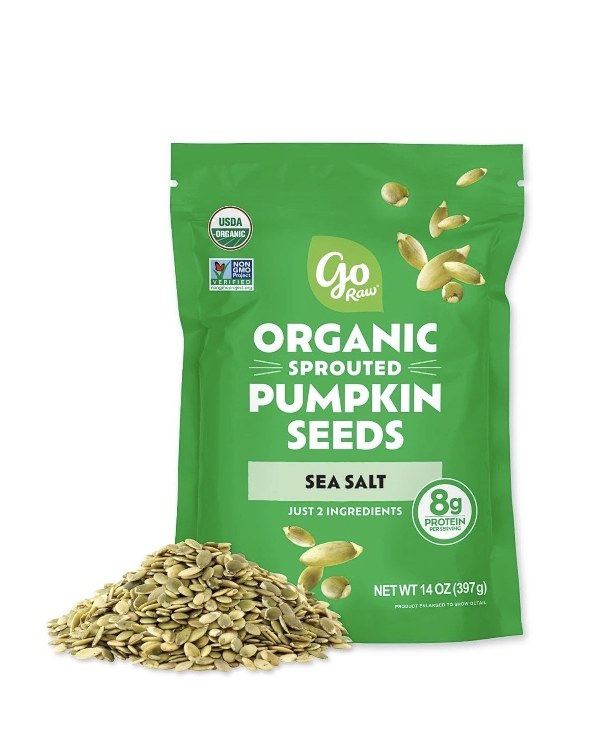 Organic Sprouted Pumpkin Seeds Sea Salt 14 oz