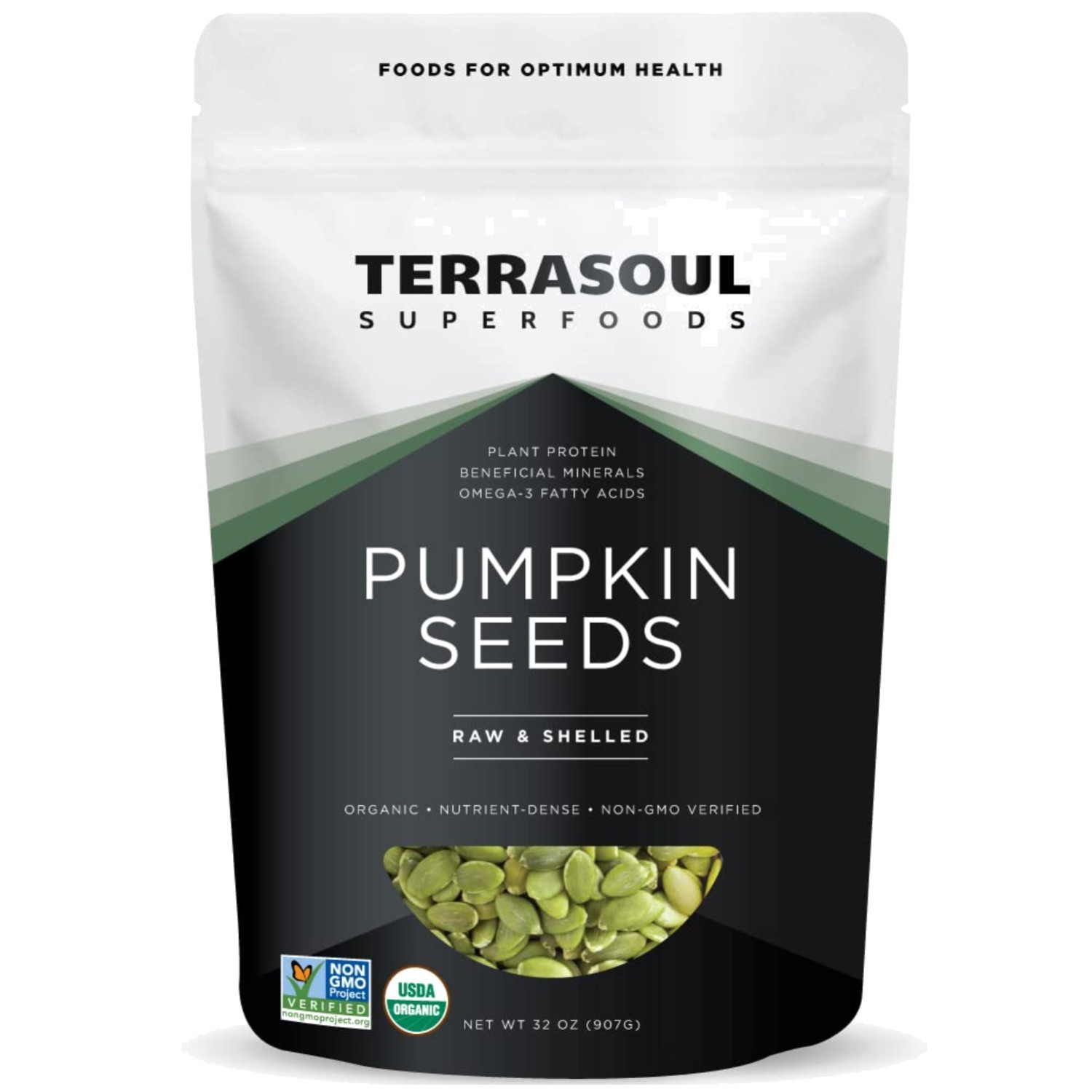 Terrasoul Unsalted Pumpkin Seeds, 2 Lbs