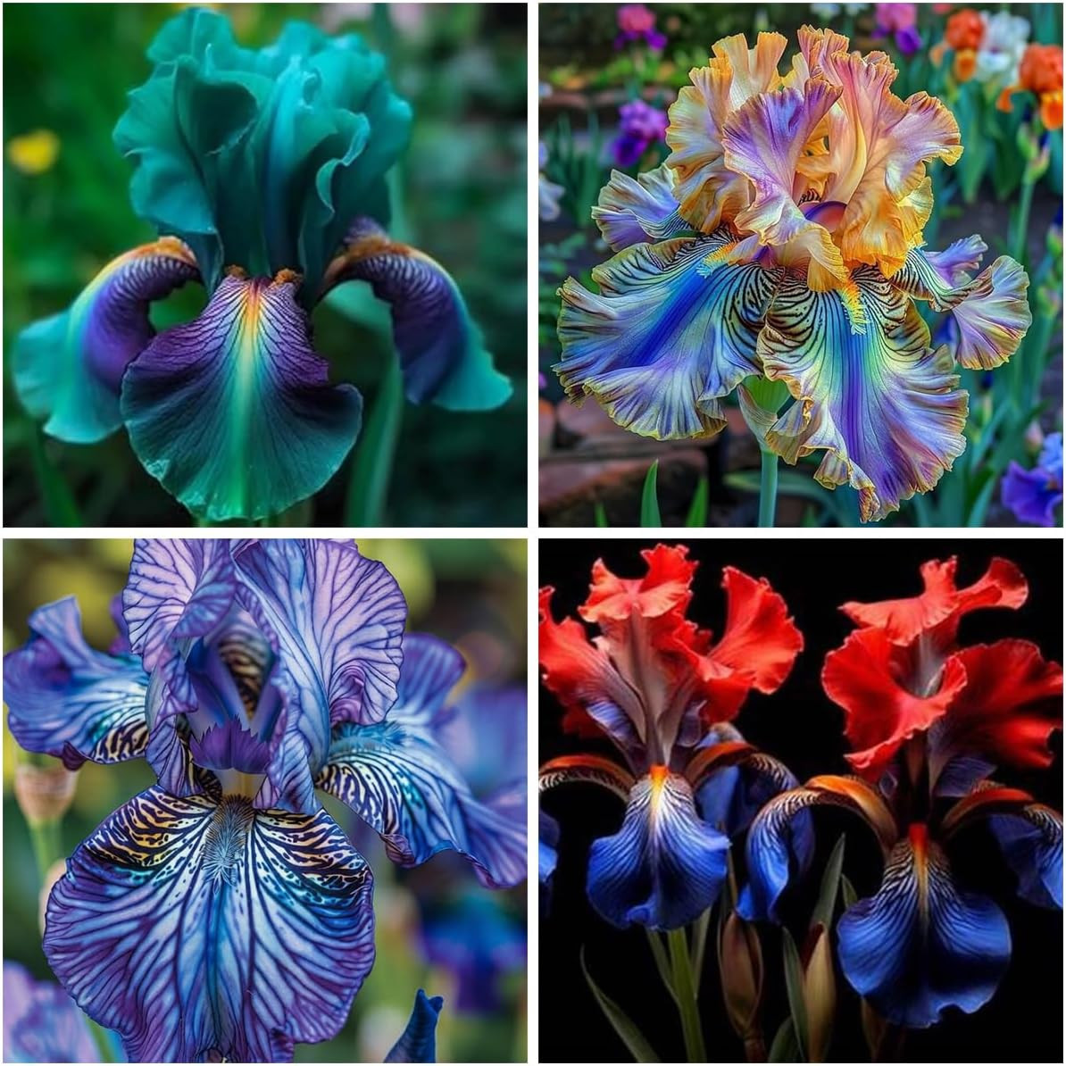 205+ Rare Mixed Iris Seeds for Planting – Perennial Bearded Iris Flower Seeds Ex