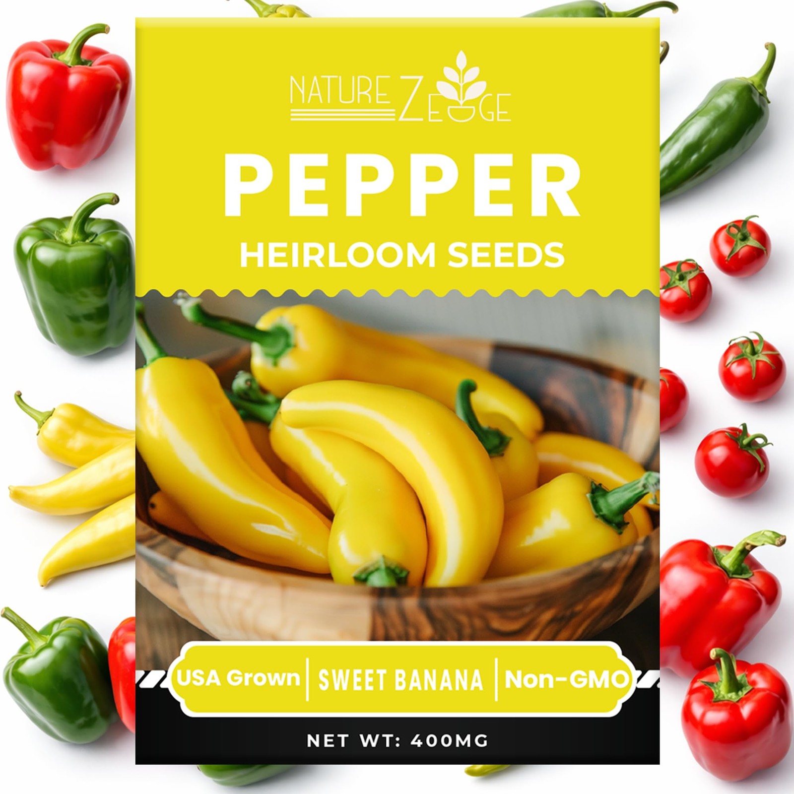 Sweet Pepper Seeds for Planting, Sweet Banana Pepper Seeds, Pepperoncini, Swe…