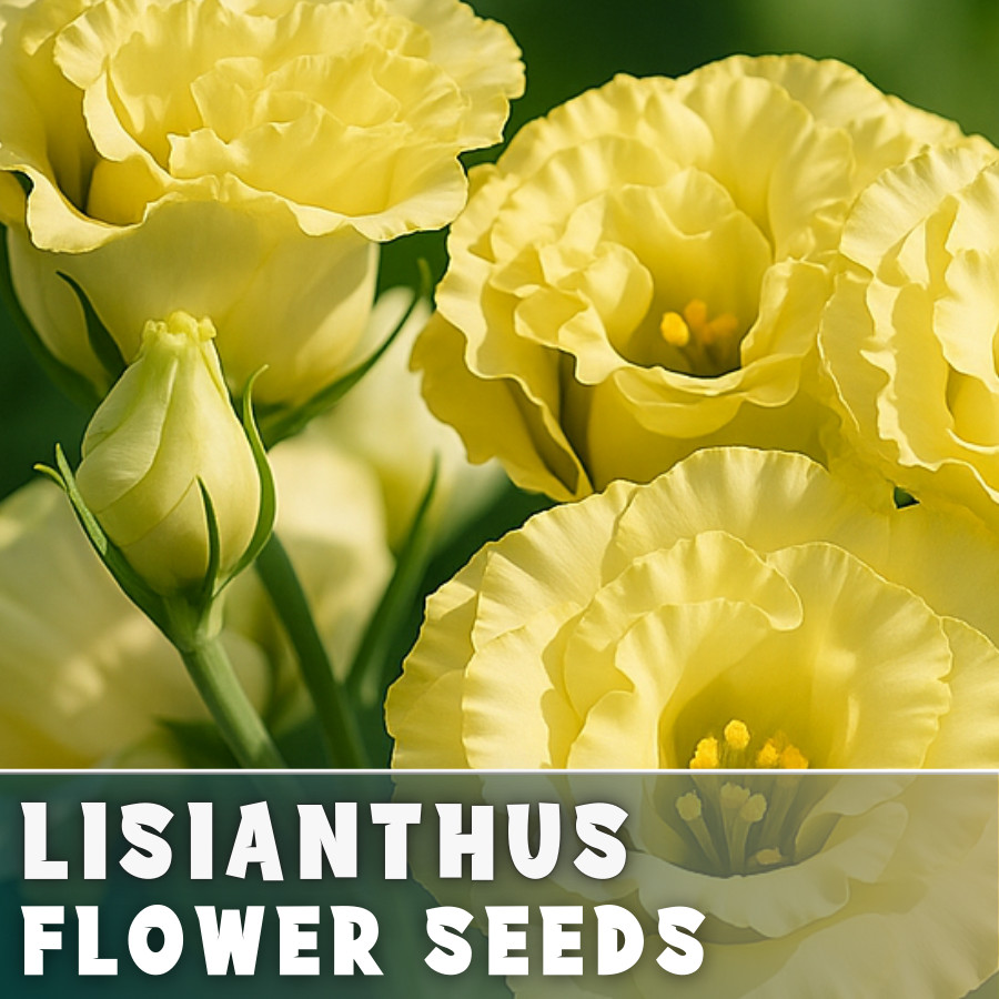 Spun Gold Lisianthus Seeds – 100 Seeds Garden Bloom Flower Seed Non Gmo