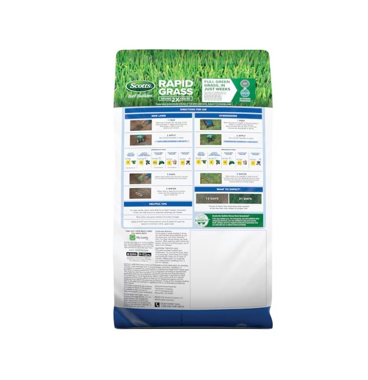 [HOT SALE] Scotts Turf Builder Rapid Grass Sun & Shade Mix Seed 5.6lb 2 Pack