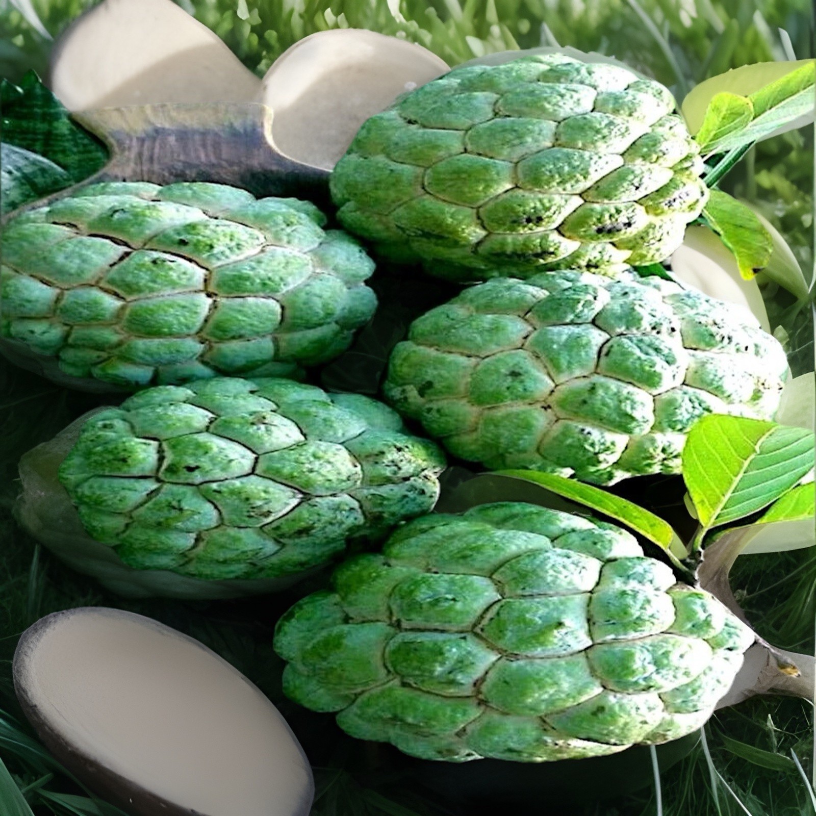 ORGANIC Sugar Apple Fruit Tree Seeds (Annona squamosa) Tropical Sweetsop Plant
