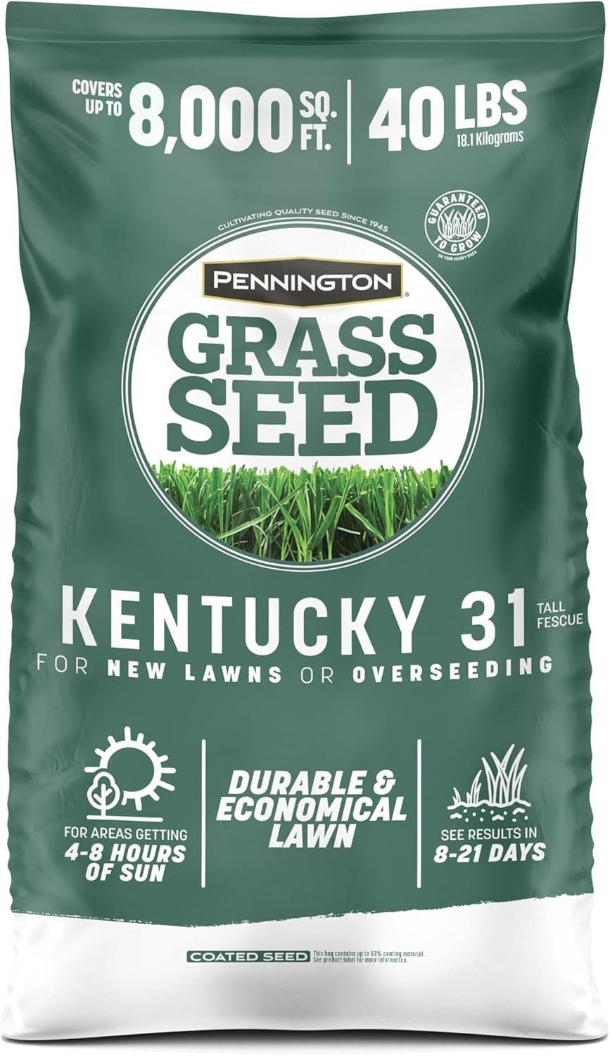 40 LB Kentucky 31 Fescue Grass Seed – Ideal for Thick, Drought-Resistant Lawns