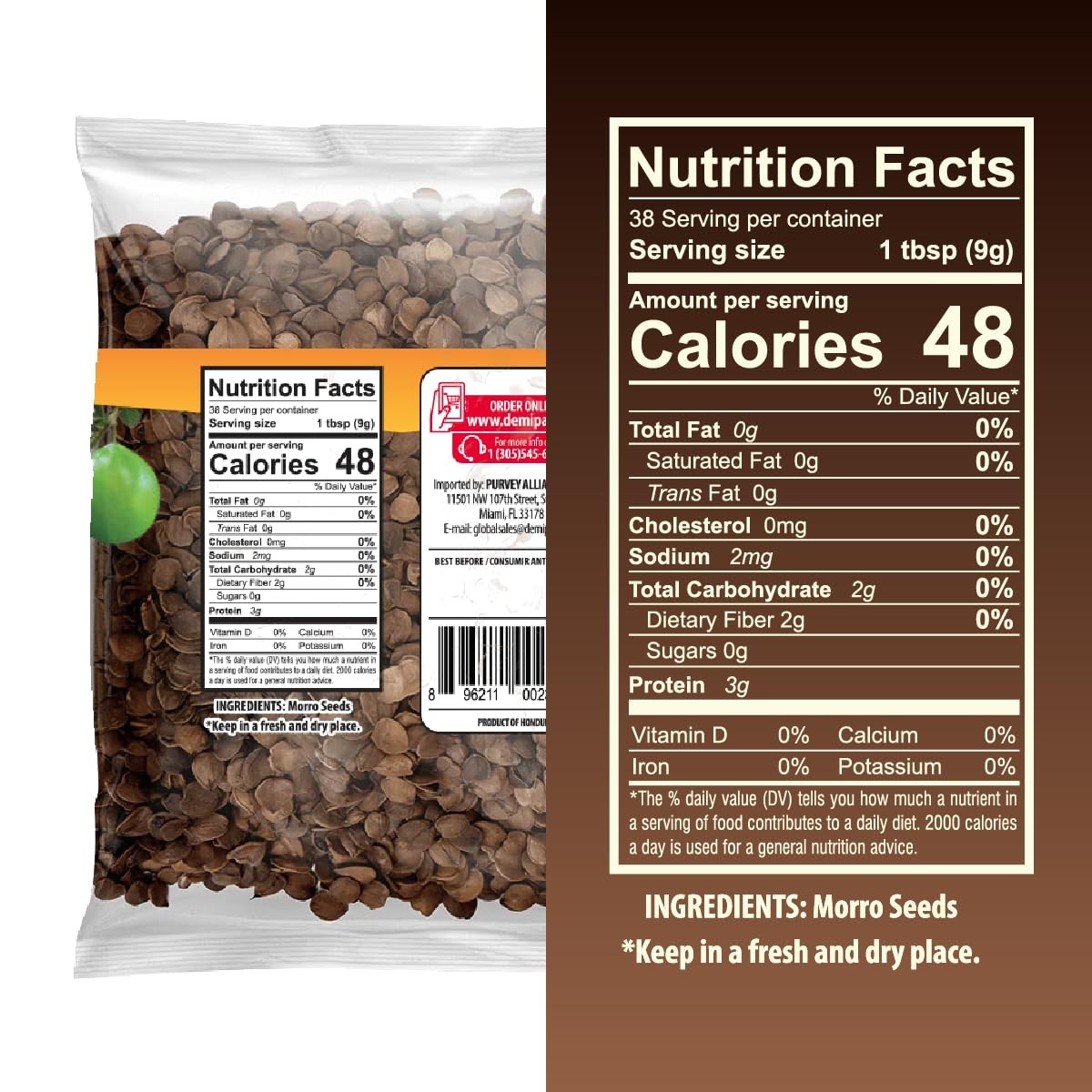 De Mi Pais Morro Seeds – Semillas de for Horchata 12 Oz ( Pack of 1)