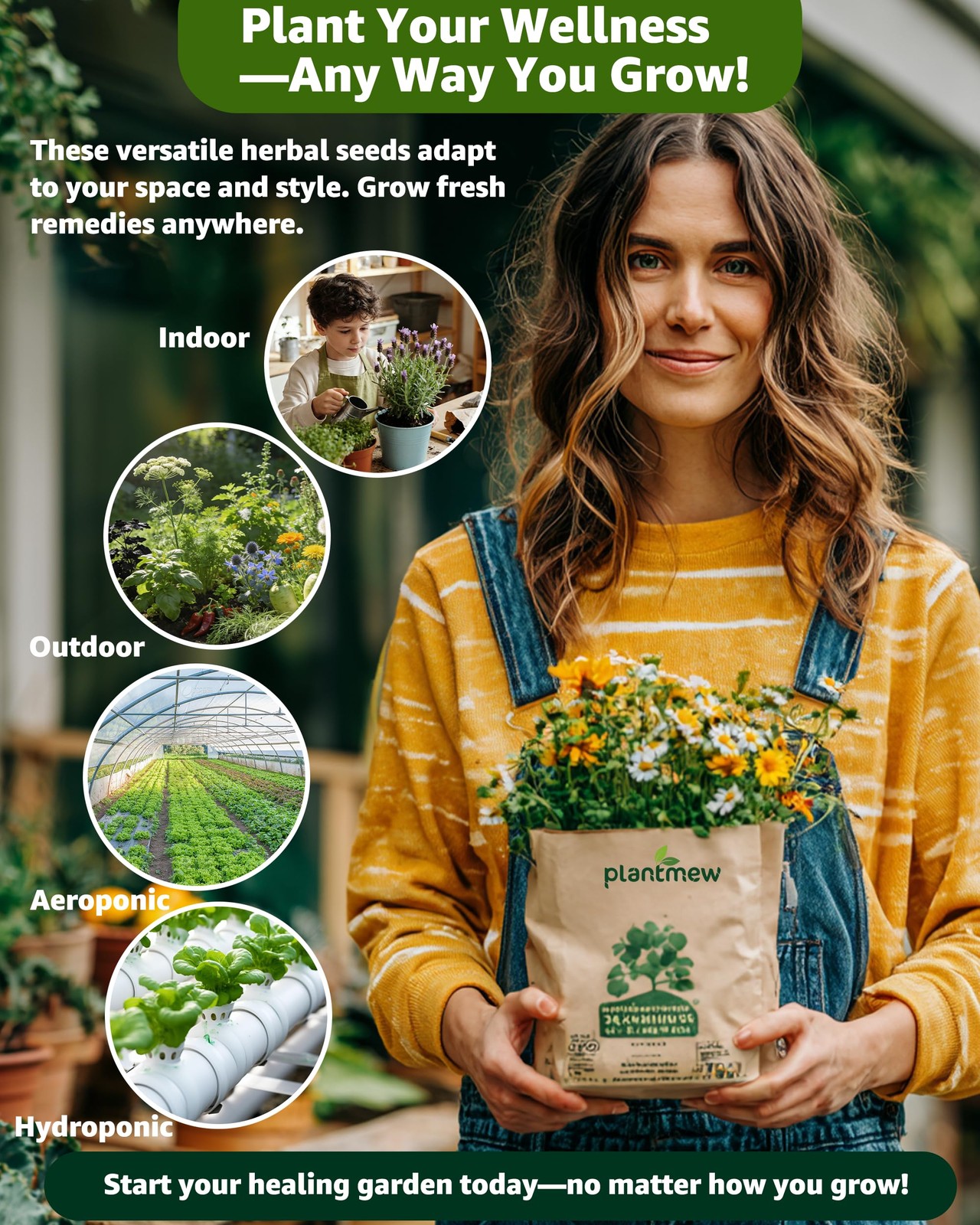 Medicinal Herb Seeds Variety Pack – 36 Heirloom Non-GMO Herbal Tea Garden See…
