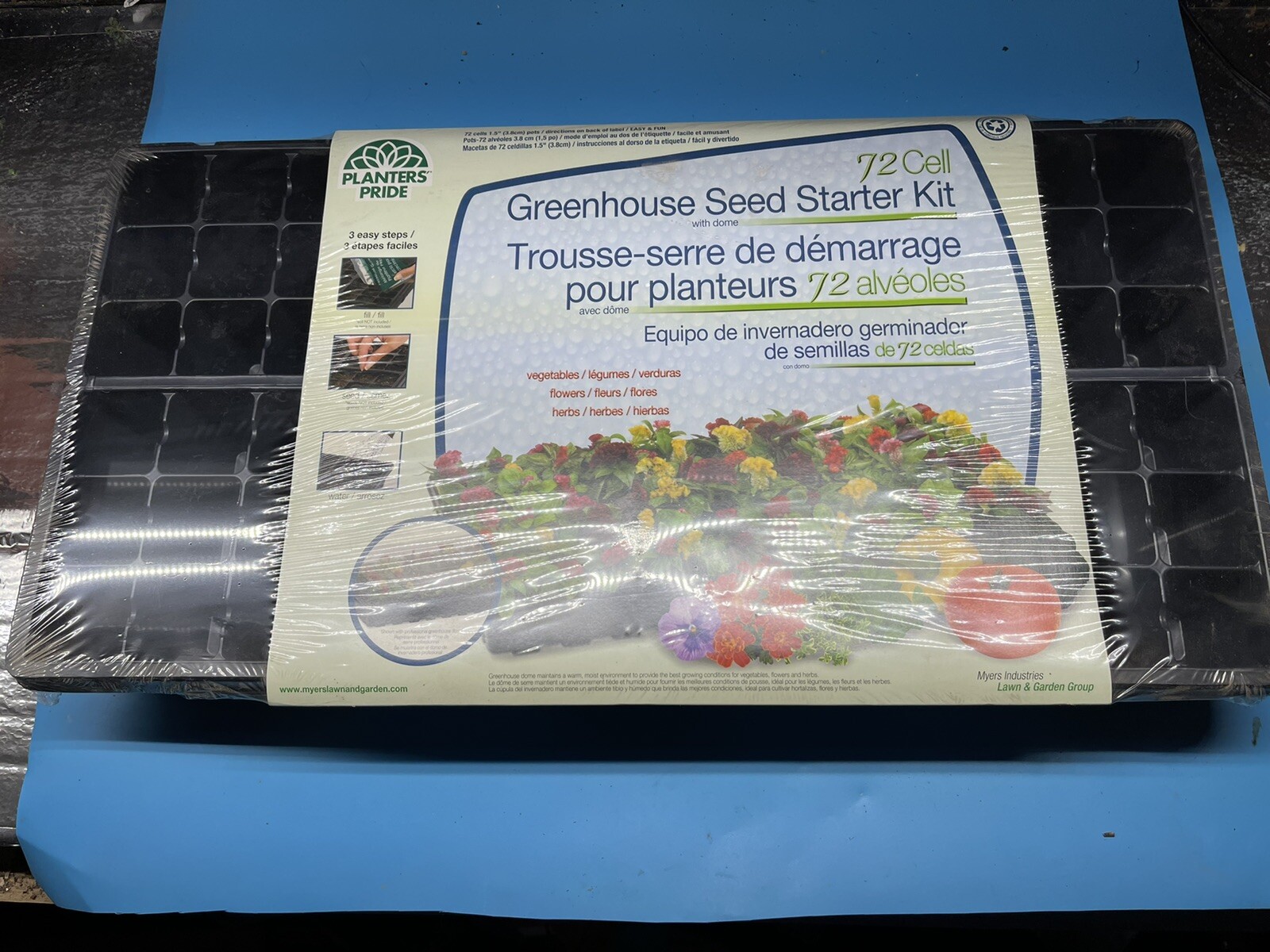 3 Kits Of 72 Cell seed starting kit With Tray &Clear Dome And A Free Bonus Trays