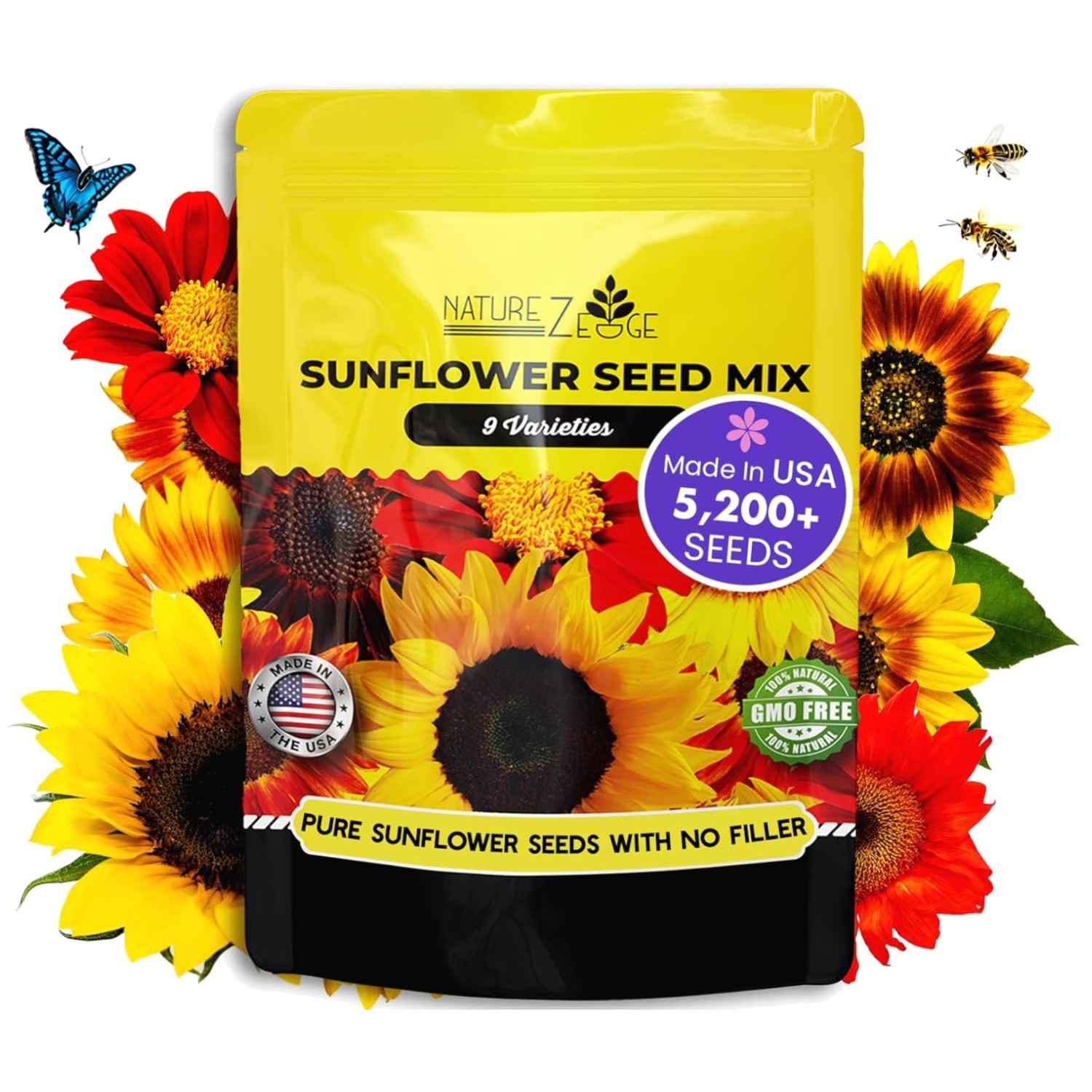 Mix of Sunflower Seeds – Autumn Beauty, Velvet Queen